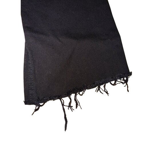 Mavi Molly Flare Jeans 29/32 Low Rise Button Fly‎ Black 100% Cotton Frayed Hem - Picture 9 of 11